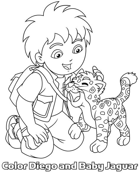 Printable Diego Coloring Pages
